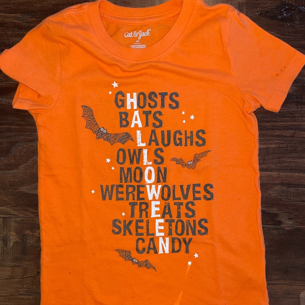 Cat & Jack Orange Halloween Kids Costume T-Shirt